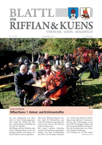 Riffian/Kuens: 1. Heimat- und Ortsfernentreffen