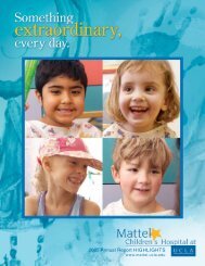 2005 Annual Report HigHligHts - Mattel Children's Hospital at UCLA