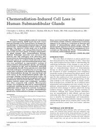 Chemoradiation-Induced Cell Loss in Human Submandibular Glands