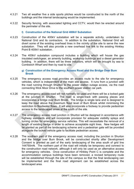 Draft Overview of HPC Construction - EDF Hinkley Point