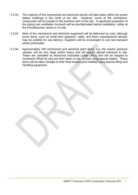 Draft Overview of HPC Construction - EDF Hinkley Point