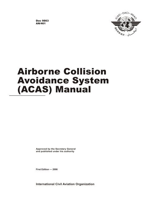 Airborne Collision Avoidance System Acas Manual Icao
