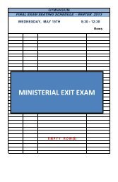 Winter 2013 EXAM SEATING - John Abbott College