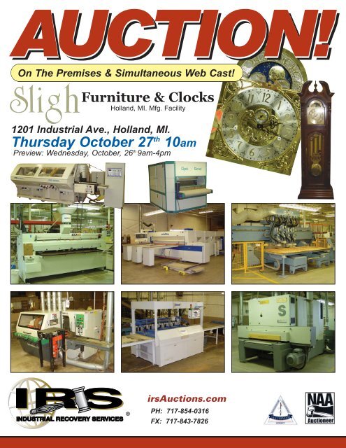 Thursday October 27th 10am 1201 Industrial Ave ... - IRS Auctions!