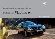 Die CoupÃ©s der CLK-Klasse. - Mercedes Benz