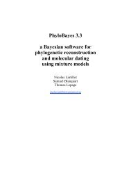 PhyloBayes 3.3 a Bayesian software for phylogenetic reconstruction ...