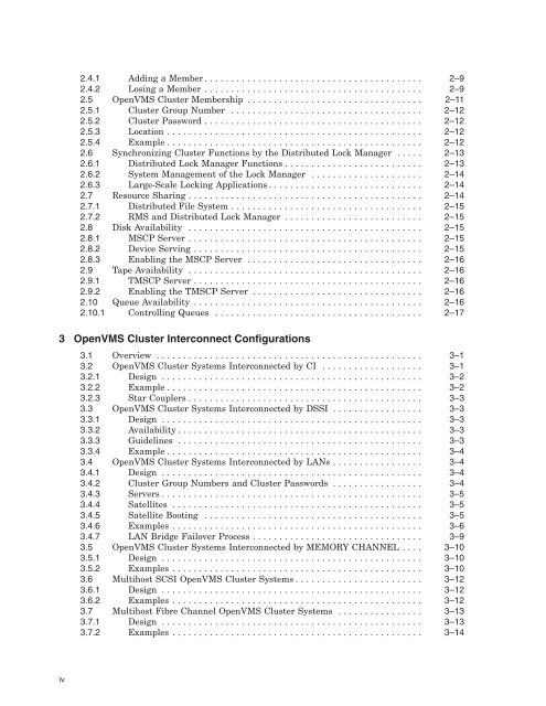 OpenVMS Cluster Systems - OpenVMS Systems - HP