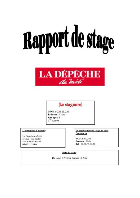 Rapport de stage - blog.de