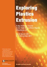 Exploring Plastics Extrusion - Smithers Rapra