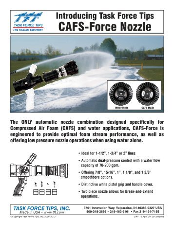 CAFS-Force Nozzle Brochure (pdf) - Task Force Tips