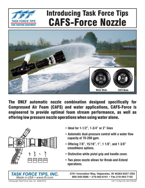 CAFS-Force Nozzle Brochure (pdf) - Task Force Tips