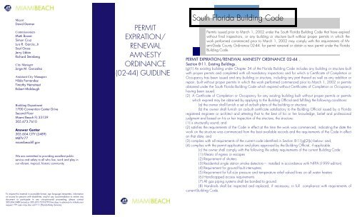 Permit Expiration/Renewal Amnesty Ordinance (02-44)