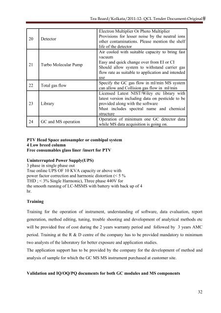 TENDER FOR PROCUREMENT OF LABORATORY EQUIPMENTS ...