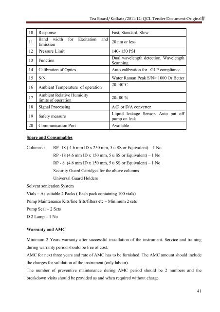 TENDER FOR PROCUREMENT OF LABORATORY EQUIPMENTS ...