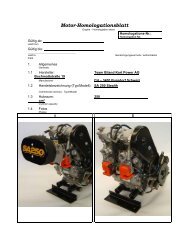 Motor-Homologationsblatt