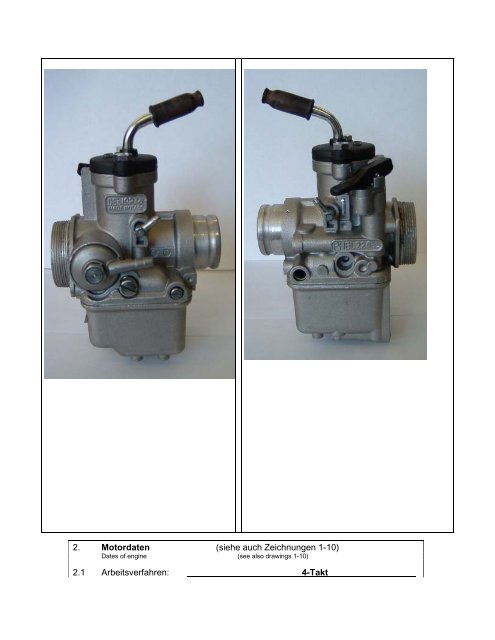 Motor-Homologationsblatt