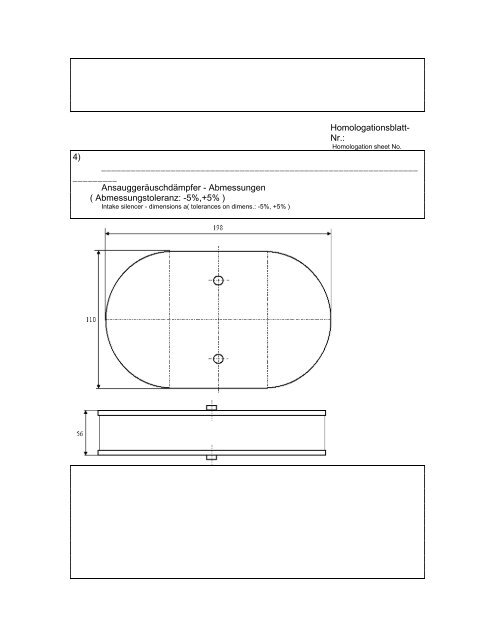 Motor-Homologationsblatt