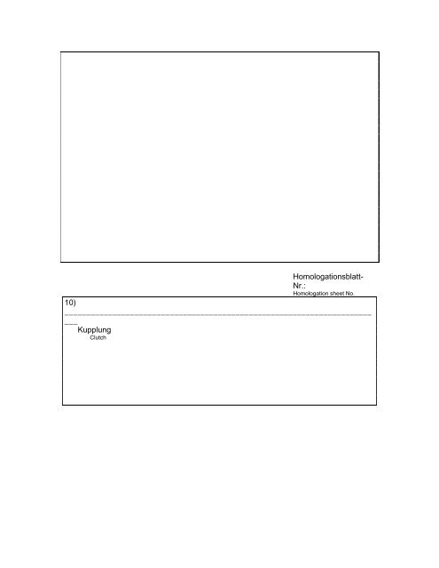 Motor-Homologationsblatt