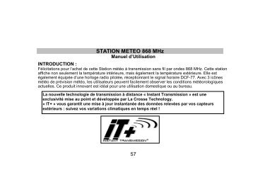 STATION METEO 868 MHz