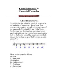 Chord Structures & Cadential Formulas Chord Structures