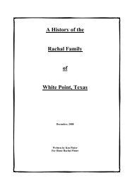 A History of the Rachal Family of White Point, Texas - New Page 1