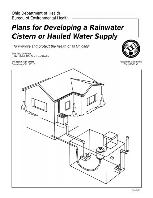 Plans for Developing a Rainwater Cistern or Hauled Water ... - ATSDR
