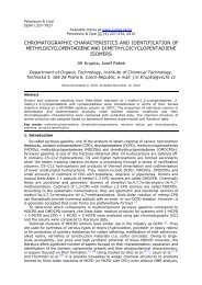 chromatographic characteristics and identification of ...