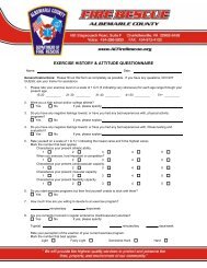 EXERCISE HISTORY & ATTITUDE QUESTIONNAIRE