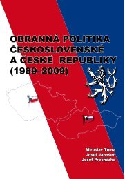 ObrannÃ¡ politika ÄeskoslovenskÃ© a ÄeskÃ© republiky (1989â2009)