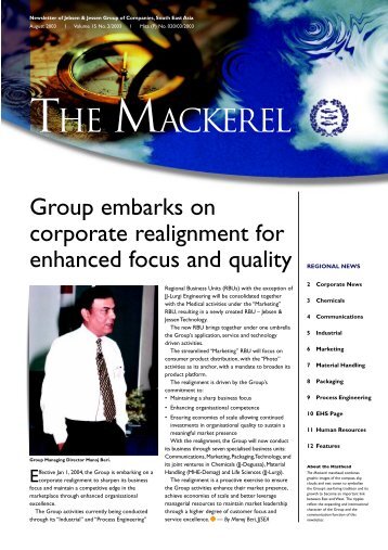 The Mackerel - Aug 2003 Download PDF - Jebsen & Jessen