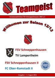 Teamgeist 01 vom 05.08.2012 - FSV Schneppenhausen