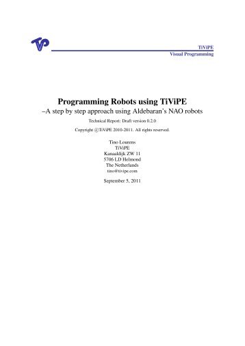 Programming Robots using TiViPE