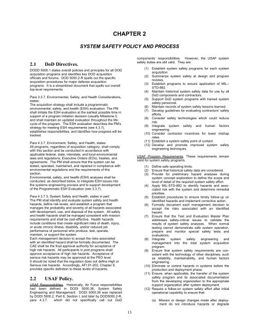 Air Force System Safety Handbook - System Safety Society