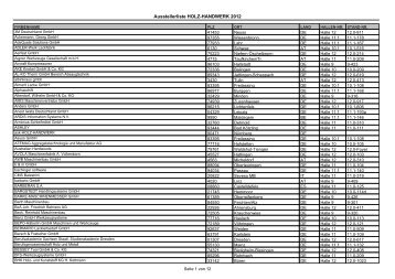 Download Ausstellerliste - Holz-Handwerk