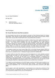 Quality Letter to CCGs - NHS Trafford