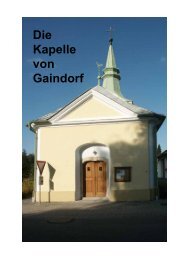 Die Kapelle von Gaindorf - Pfarre Ravelsbach