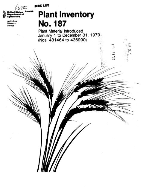 187 - The Germplasm Resources Information Network