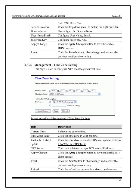 MWA-204 User's Manual v2.0 - MyTek Communication