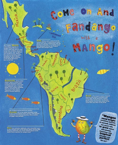 Mango Geography Poster National Mango Board