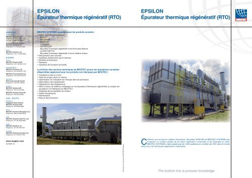 EPSILON Épurateur thermique régénératif (RTO ... - Megtec Systems