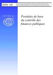 Postulats de base du contrÃ´le des finances publiques - ISSAI