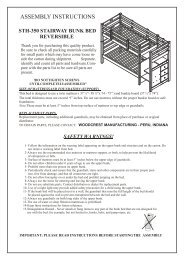 ASSEMBLY INSTRUCTIONS - Bunk Beds