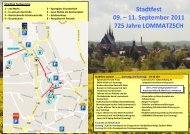 Stadtfest 09. – 11. September 2011 725 Jahre ... - Lommatzsch.Net