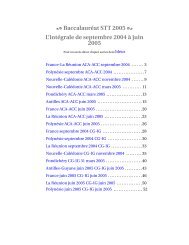 BaccalaurÃ©at STT 2005 L'intÃ©grale de septembre 2004 Ã  juin 2005