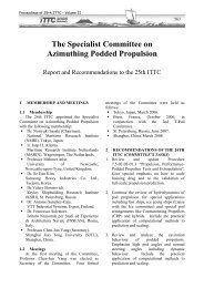 The Specialist Committee on Azimuthing Podded Propulsion - ITTC