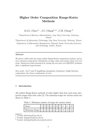 Higher Order Composition Runge Kutta Methods
