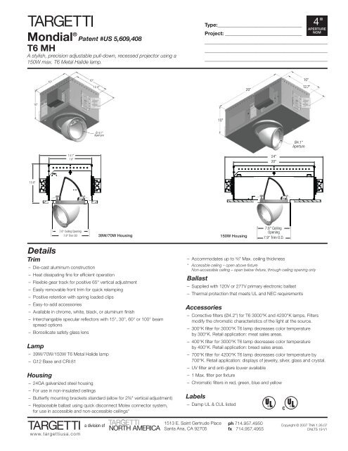 Mondial T6 v1B.indd - Targetti Usa