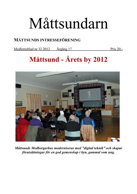 Måttsund - Årets by 2012 - Byar i Luleå - Luleå kommun