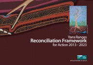 Reconciliation Framework - Shire of Yarra Ranges