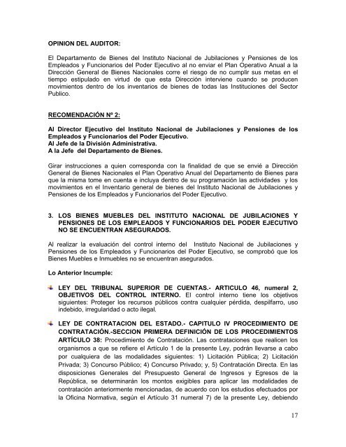 INFORME 004/2011-dfbn - Tribunal Superior de Cuentas